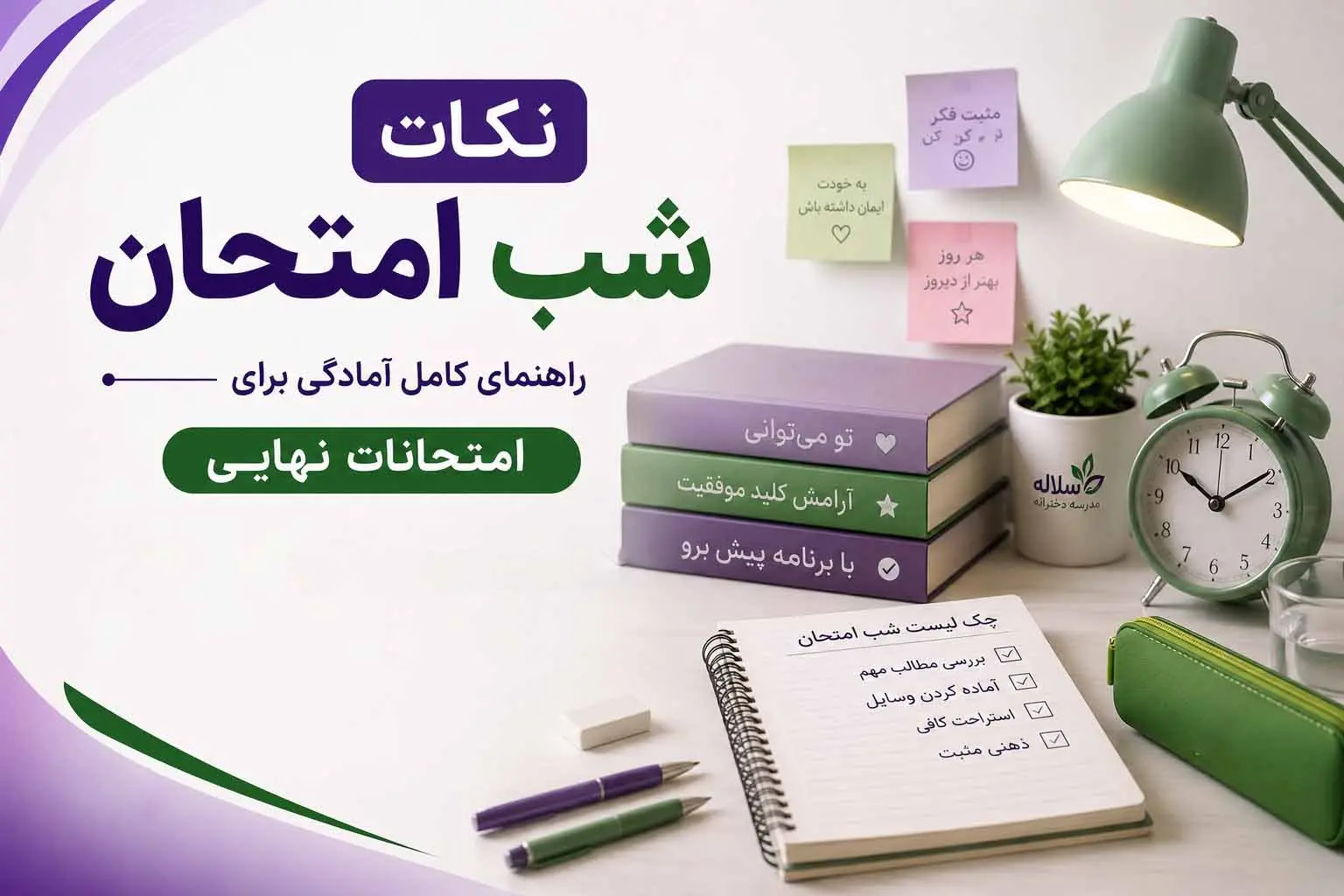 نکات مهم شب امتحان | چگونه با آمادگي کامل در امتحانات نهايي حاضر شويم