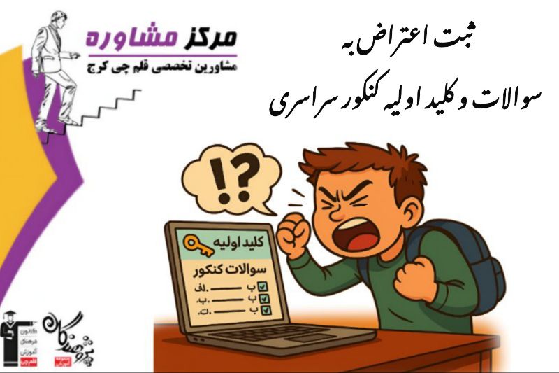 ثبت اعتراض به سوالات و کليد اوليه کنکور سراسري 1404