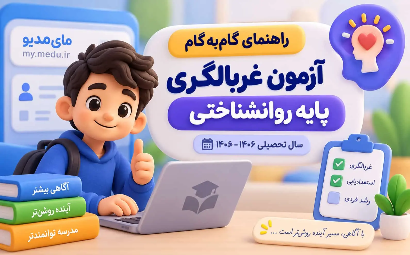 راهنمای آزمون غربالگری و استعدادیابی نماد 1405-1406 | ورود به مای‌مدیو