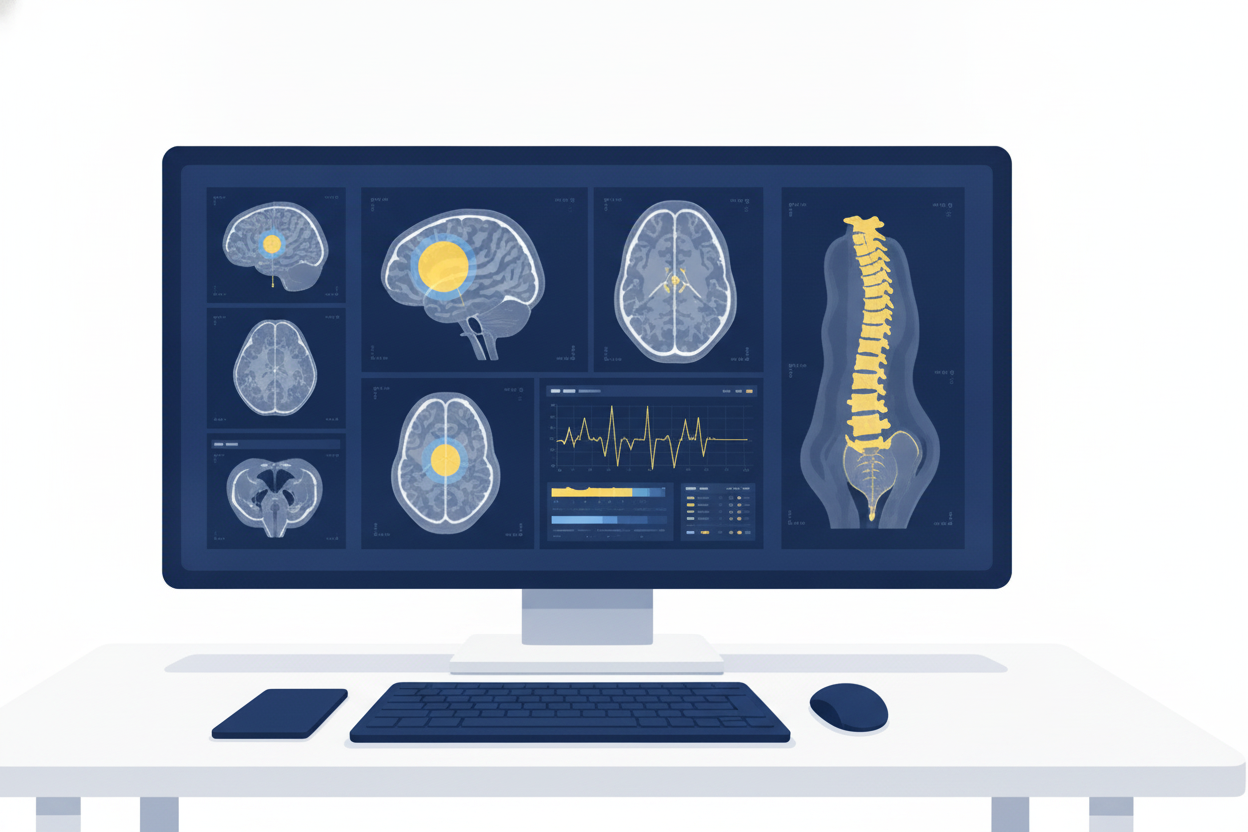 تصاویر حاصل از سی&zwnj;تی&zwnj;اسکن و MRI که توسط کارشناس تهیه شده&zwnj;اند
